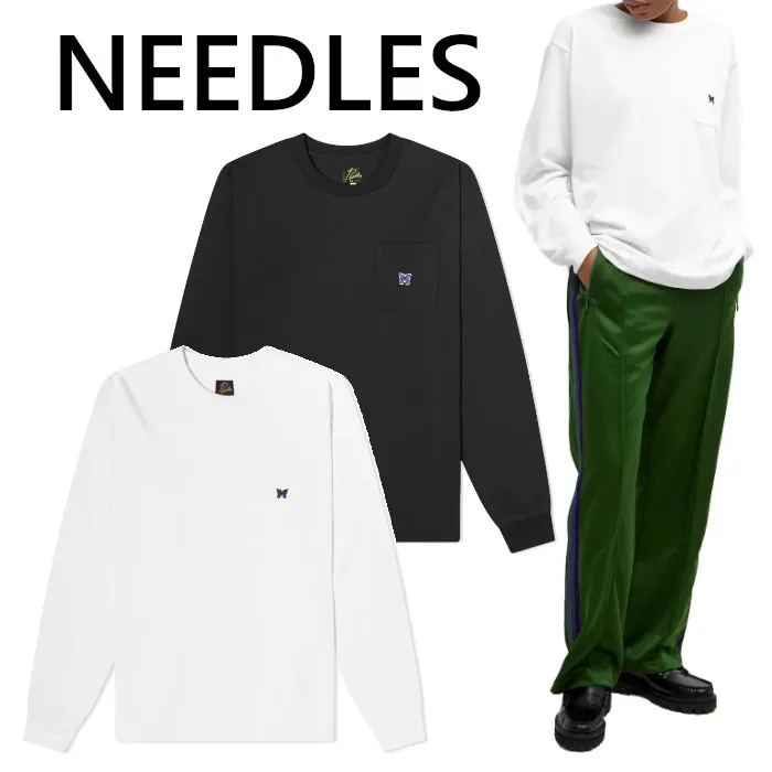 Needles  |Crew Neck Unisex Long Sleeves Long Sleeve T-shirt Logo