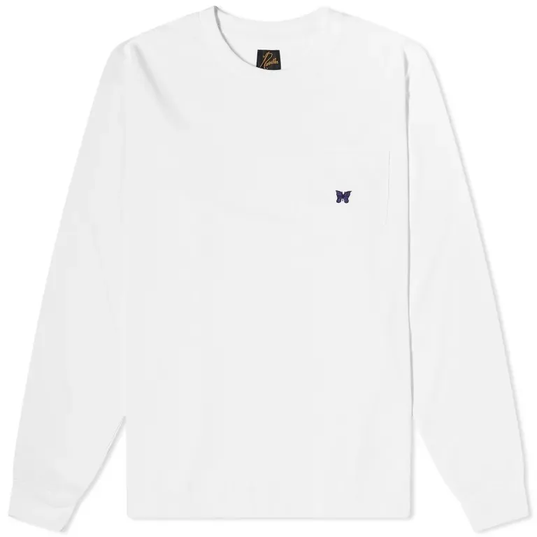 Needles  |Crew Neck Unisex Long Sleeves Long Sleeve T-shirt Logo