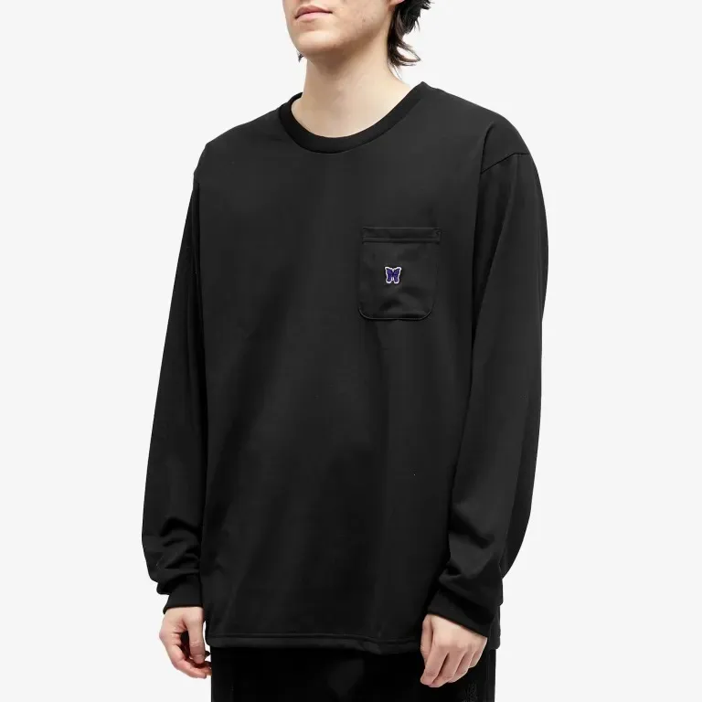 Needles  |Crew Neck Unisex Long Sleeves Long Sleeve T-shirt Logo