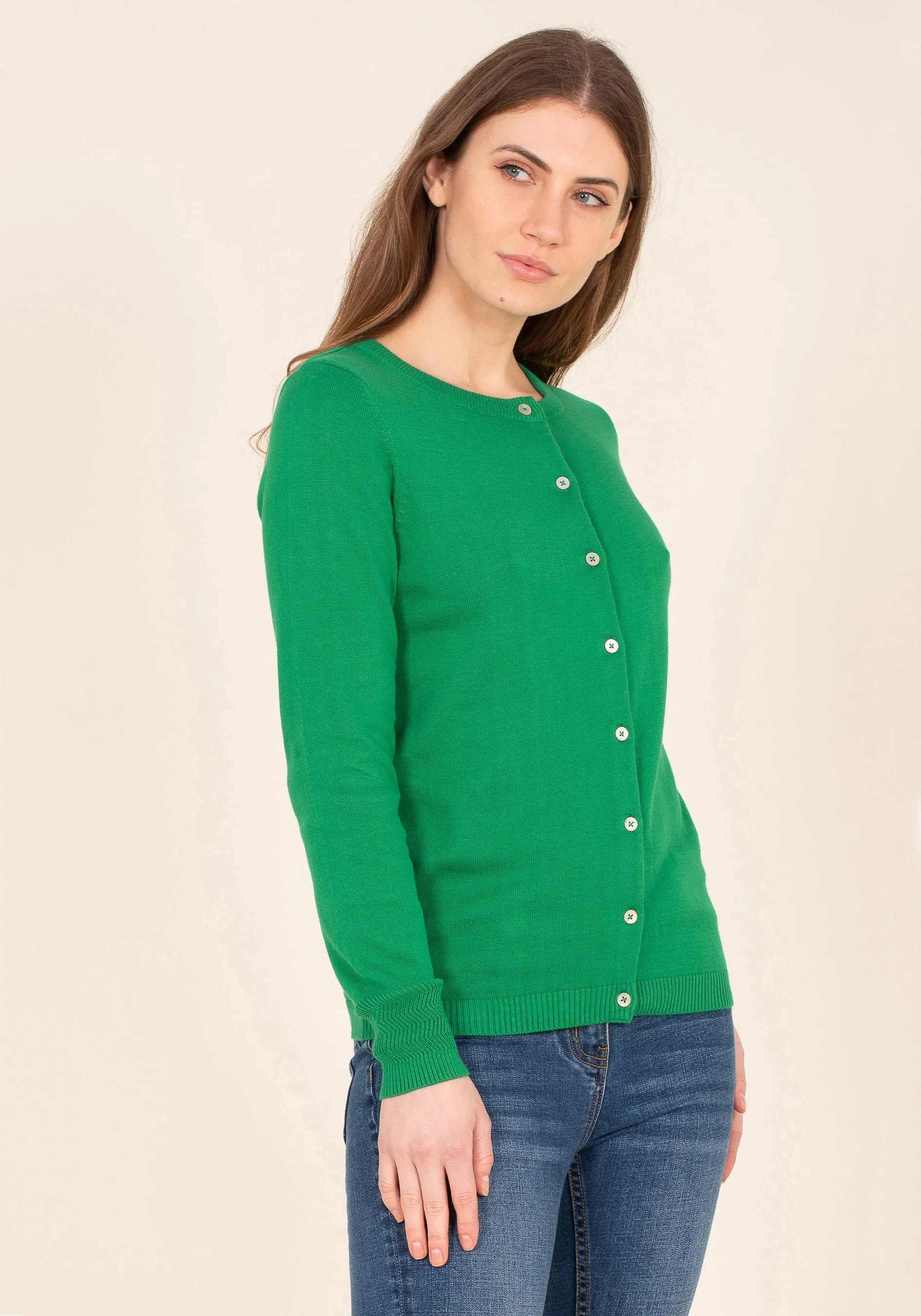 Organic Cotton Button Cardigan