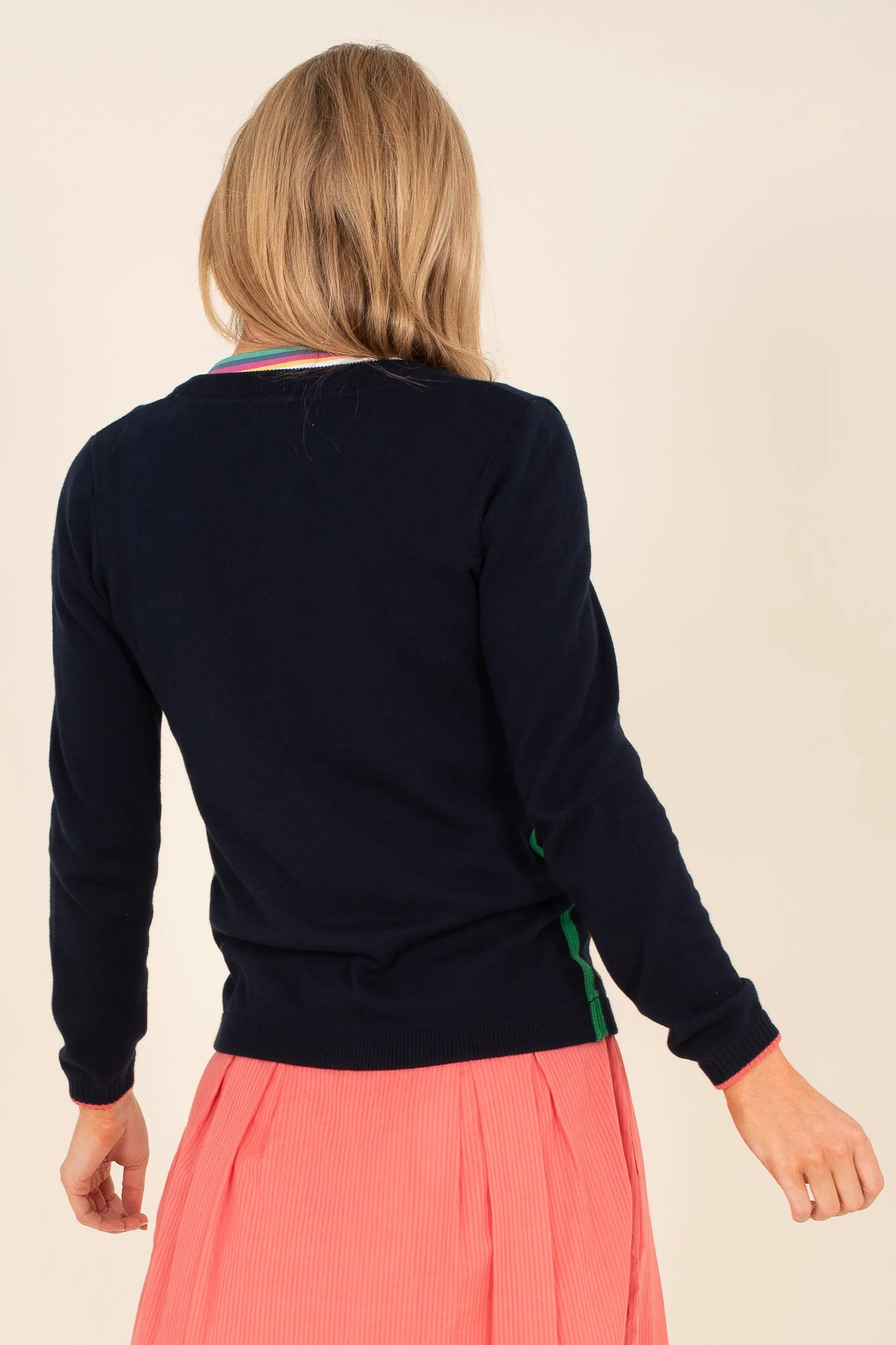 Organic Cotton Tipping Cardigan