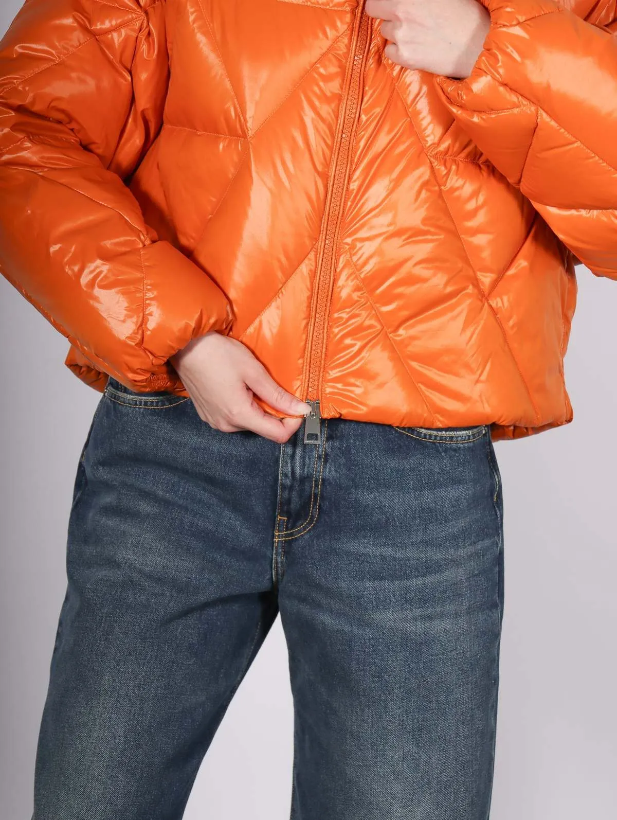 Padded Down Jacket - Orange