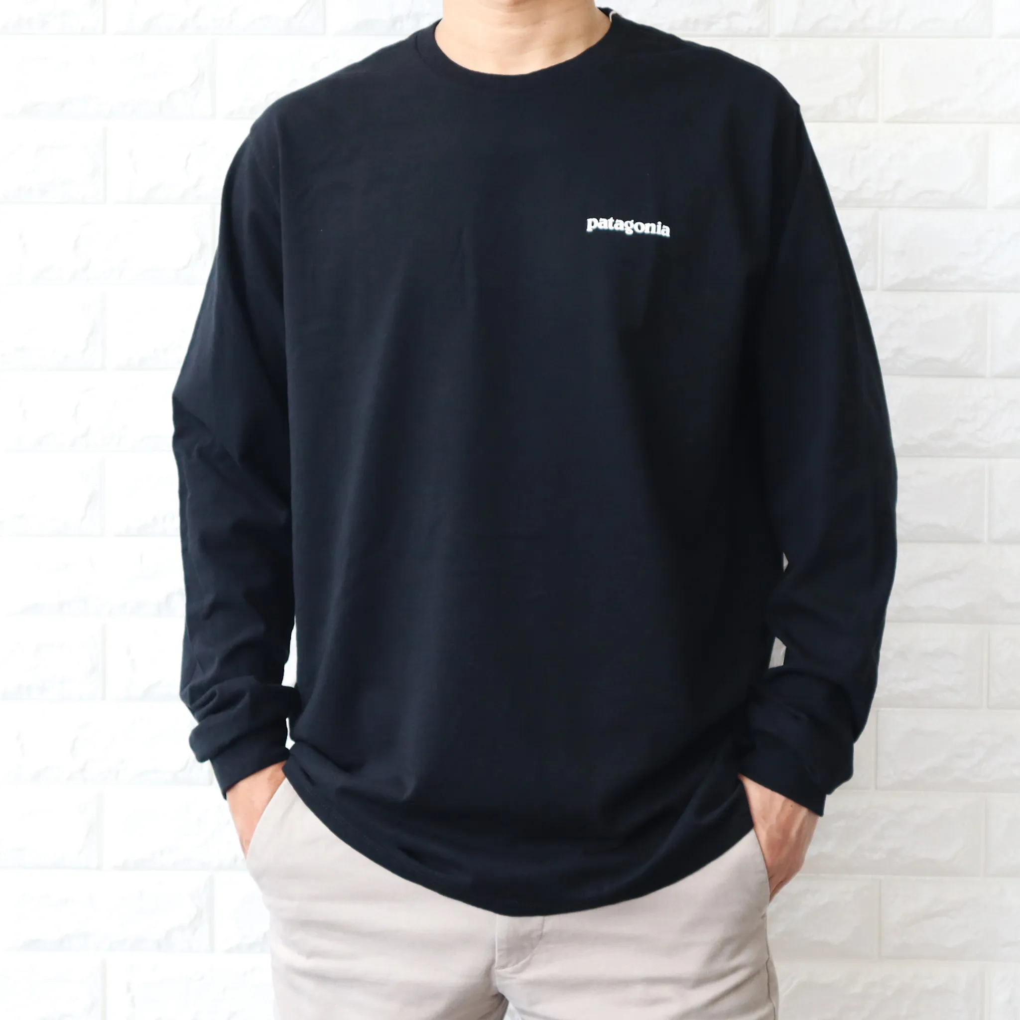 Patagonia  |Crew Neck Street Style Long Sleeves Plain Cotton