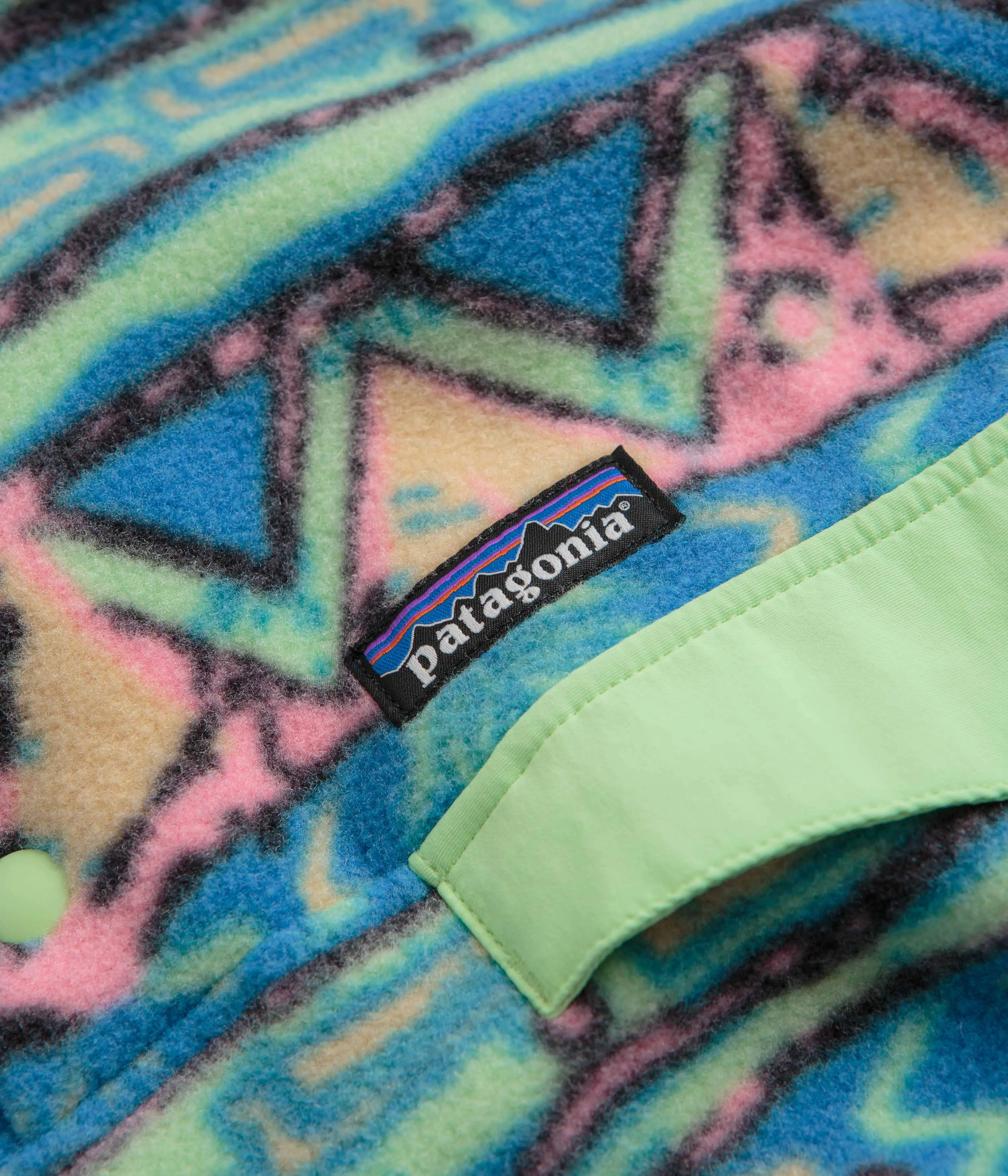 Patagonia Lightweight Synchilla Snap-T Fleece - High Hopes Geo: Salamander Green