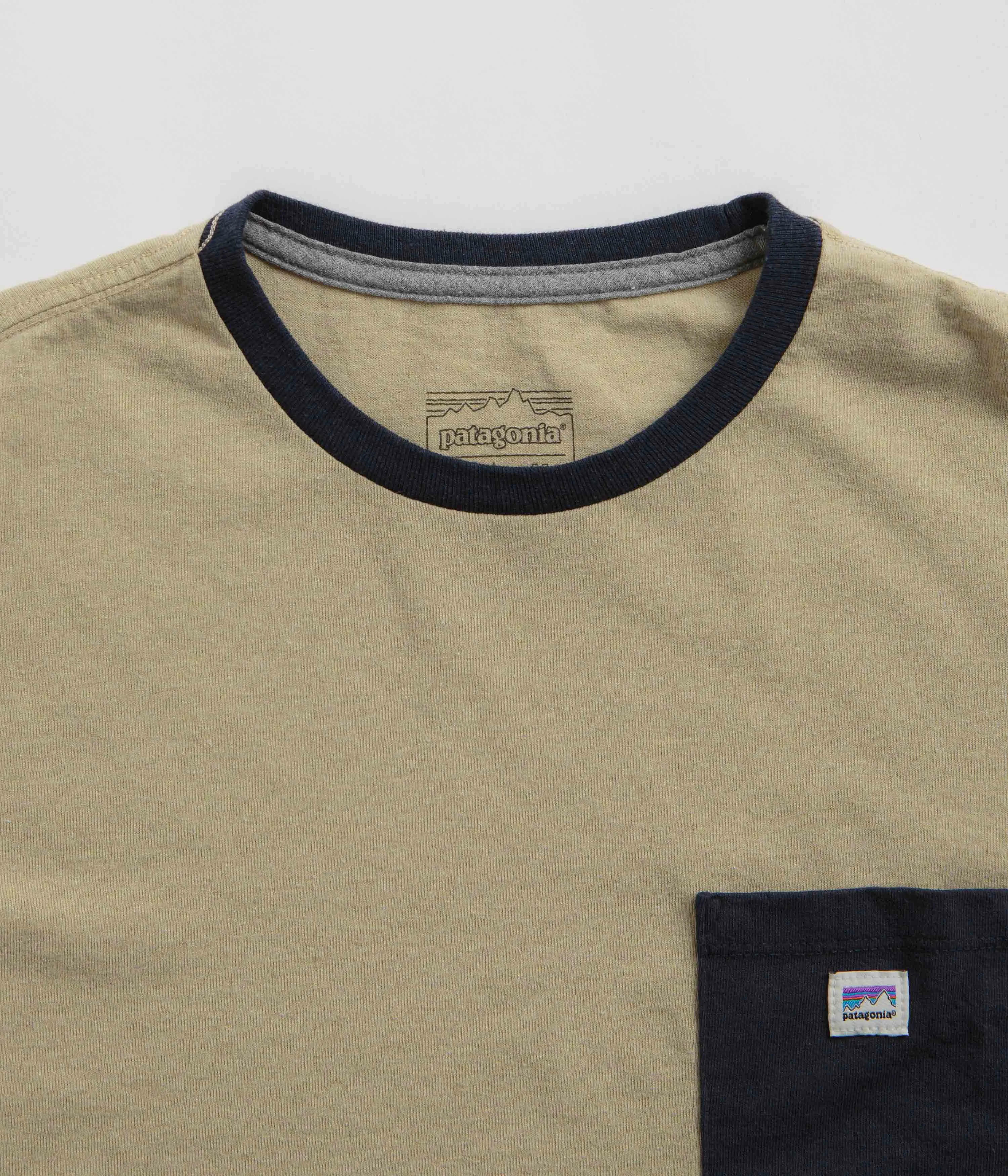 Patagonia Shop Sticker Pocket Responsibili-Tee T-Shirt - Nautilus Tan