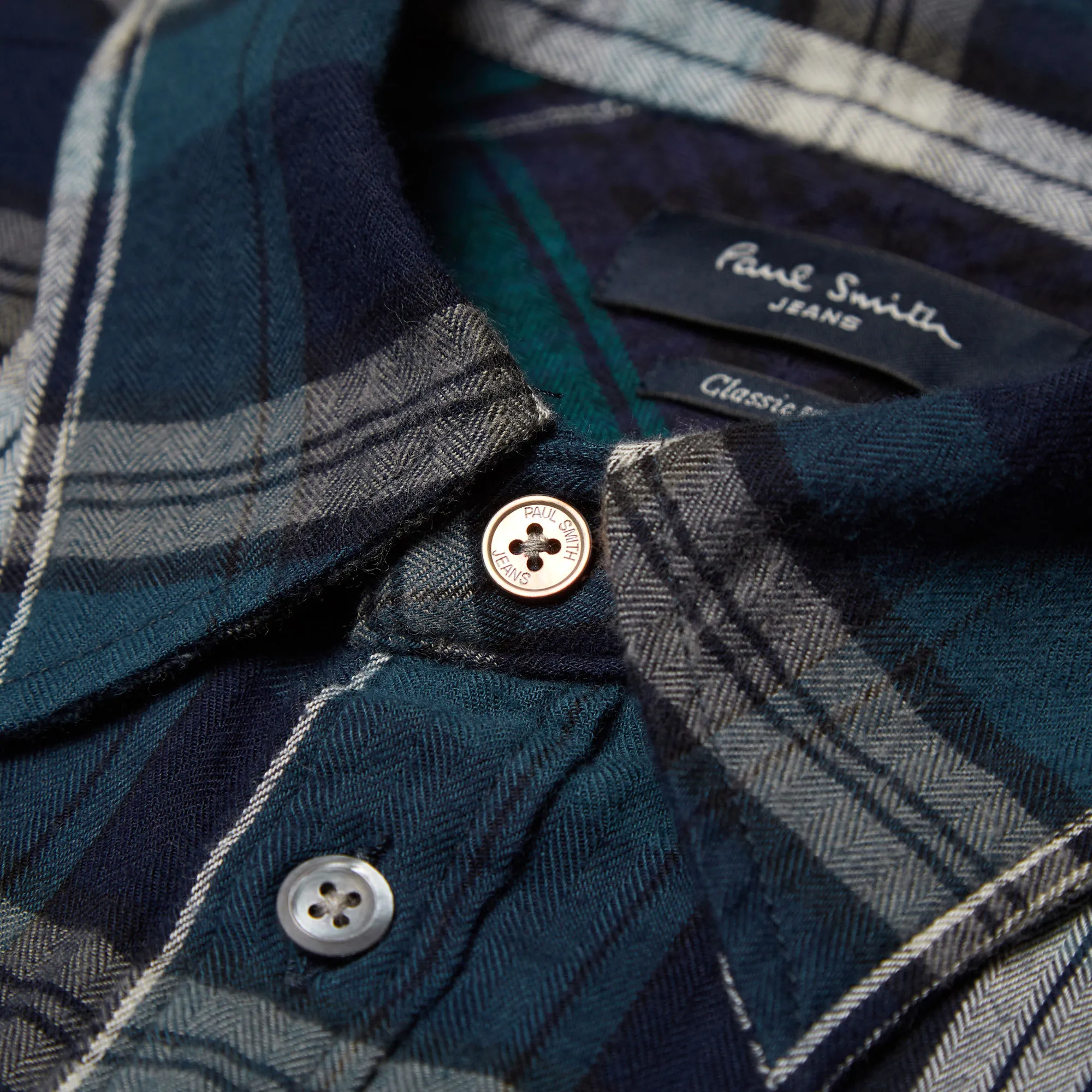 Paul Smith Button Down Classic Check ShirtNavy