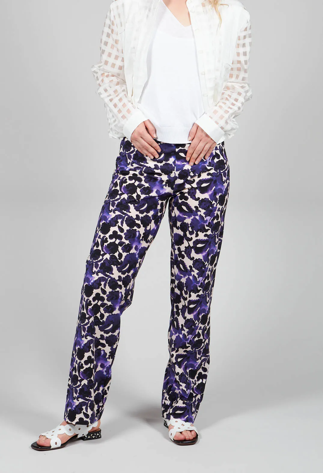 Proceed Trousers in Purple Floral