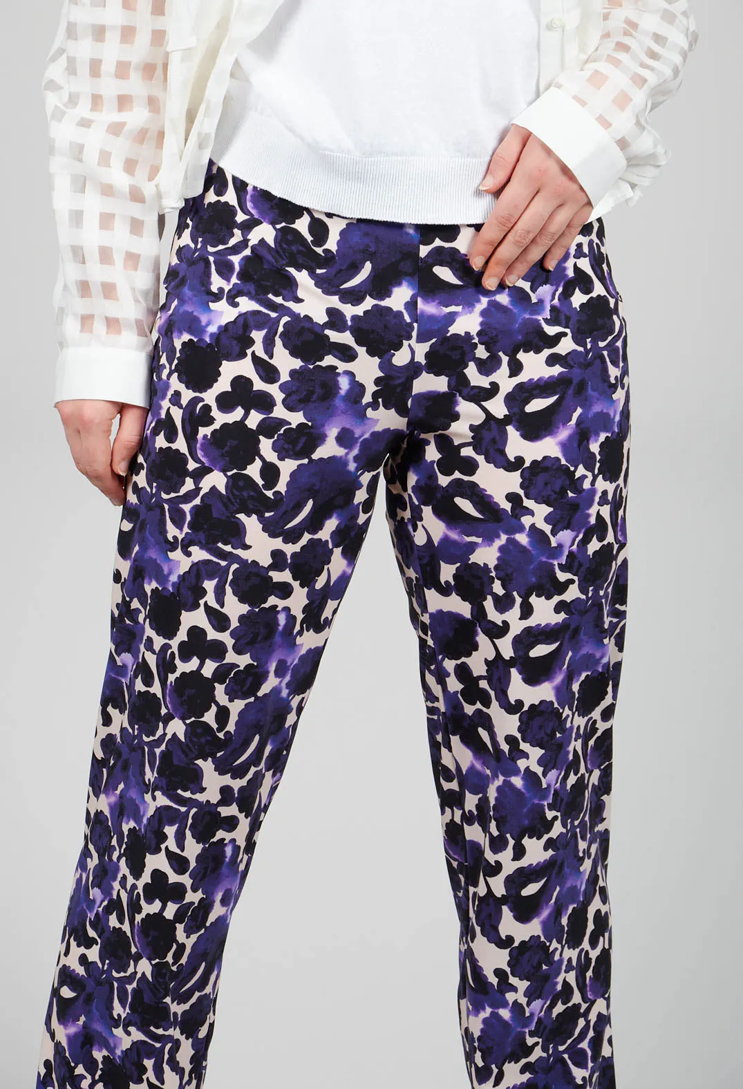 Proceed Trousers in Purple Floral