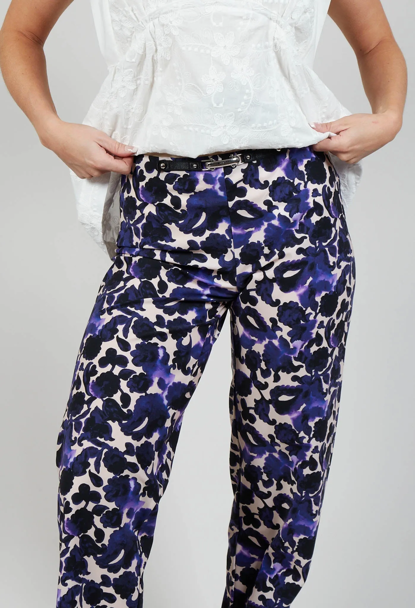 Proceed Trousers in Purple Floral