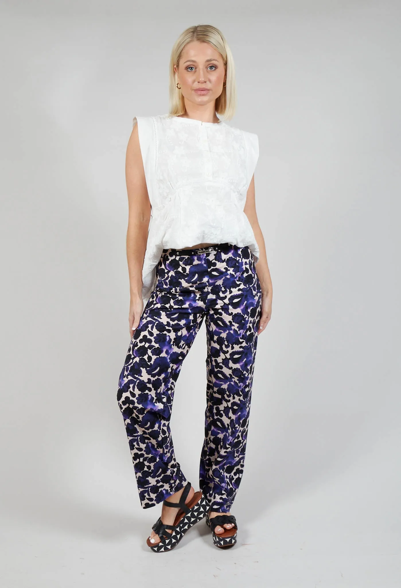 Proceed Trousers in Purple Floral