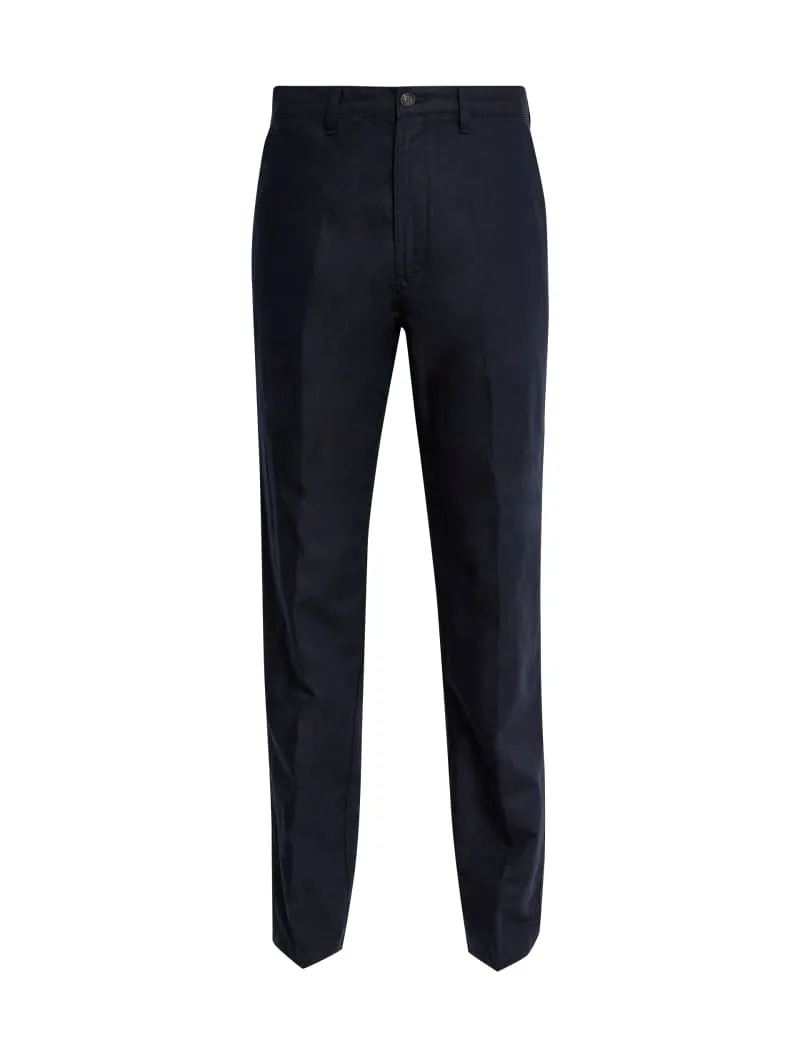 Regular Fit Linen Blend Trousers