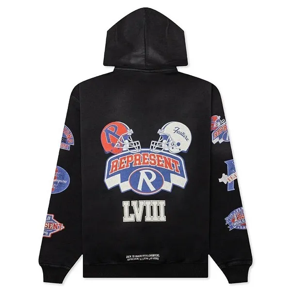 REPRESENT  |Street Style Long Sleeves Logos on the Sleeves Logo Hoodies