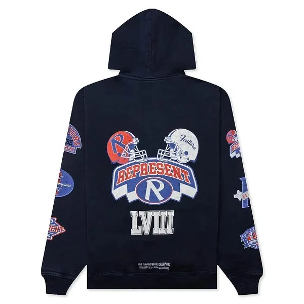 REPRESENT  |Street Style Long Sleeves Logos on the Sleeves Logo Hoodies