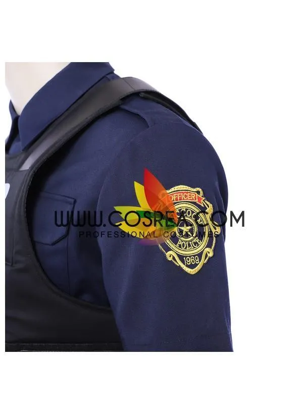 Resident Evil Remake Leon Navy Blue Cosplay Costume