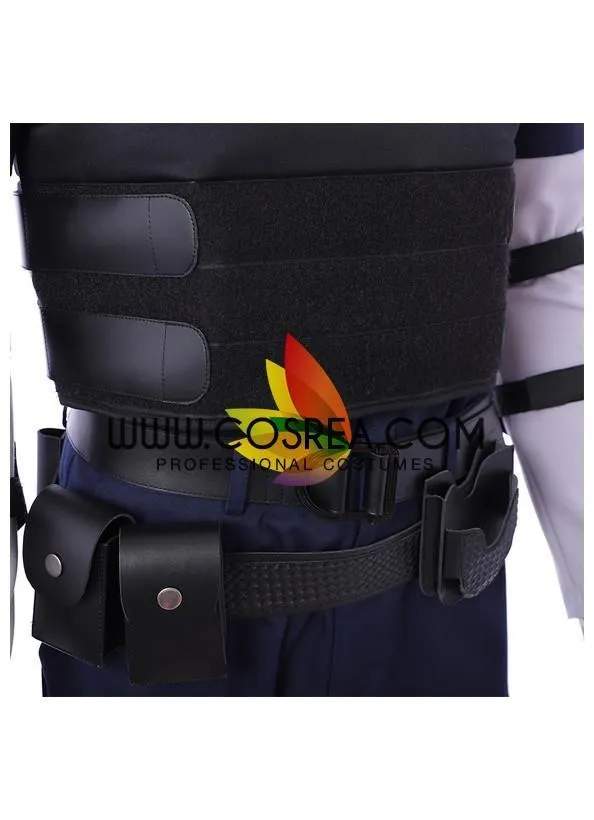 Resident Evil Remake Leon Navy Blue Cosplay Costume