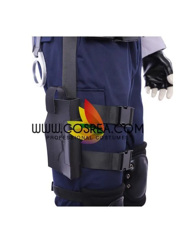 Resident Evil Remake Leon Navy Blue Cosplay Costume