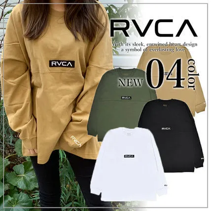 RVCA  |Long Sleeves Plain Long Sleeve T-shirt Logo