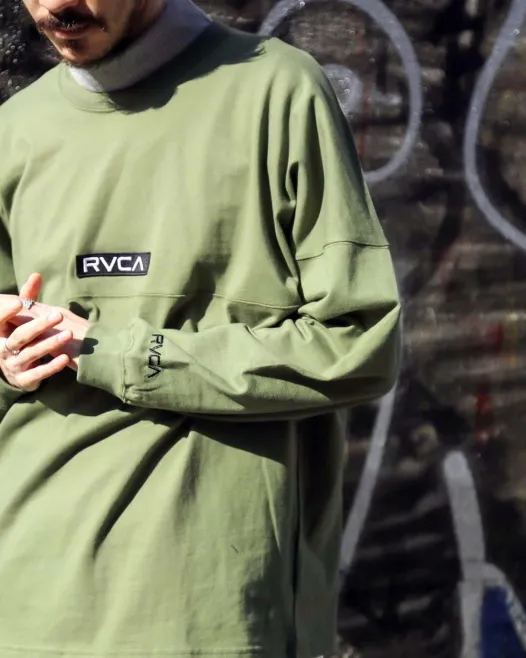 RVCA  |Long Sleeves Plain Long Sleeve T-shirt Logo