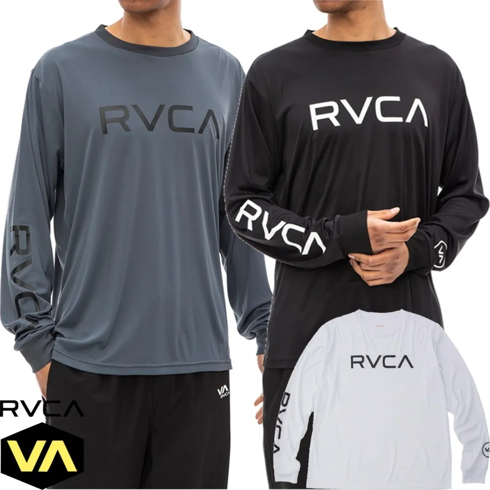 RVCA  |Unisex U-Neck Long Sleeves Long Sleeve T-shirt Logo