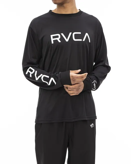 RVCA  |Unisex U-Neck Long Sleeves Long Sleeve T-shirt Logo