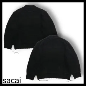 sacai  |Pullovers Street Style Long Sleeves Plain Cotton Designers