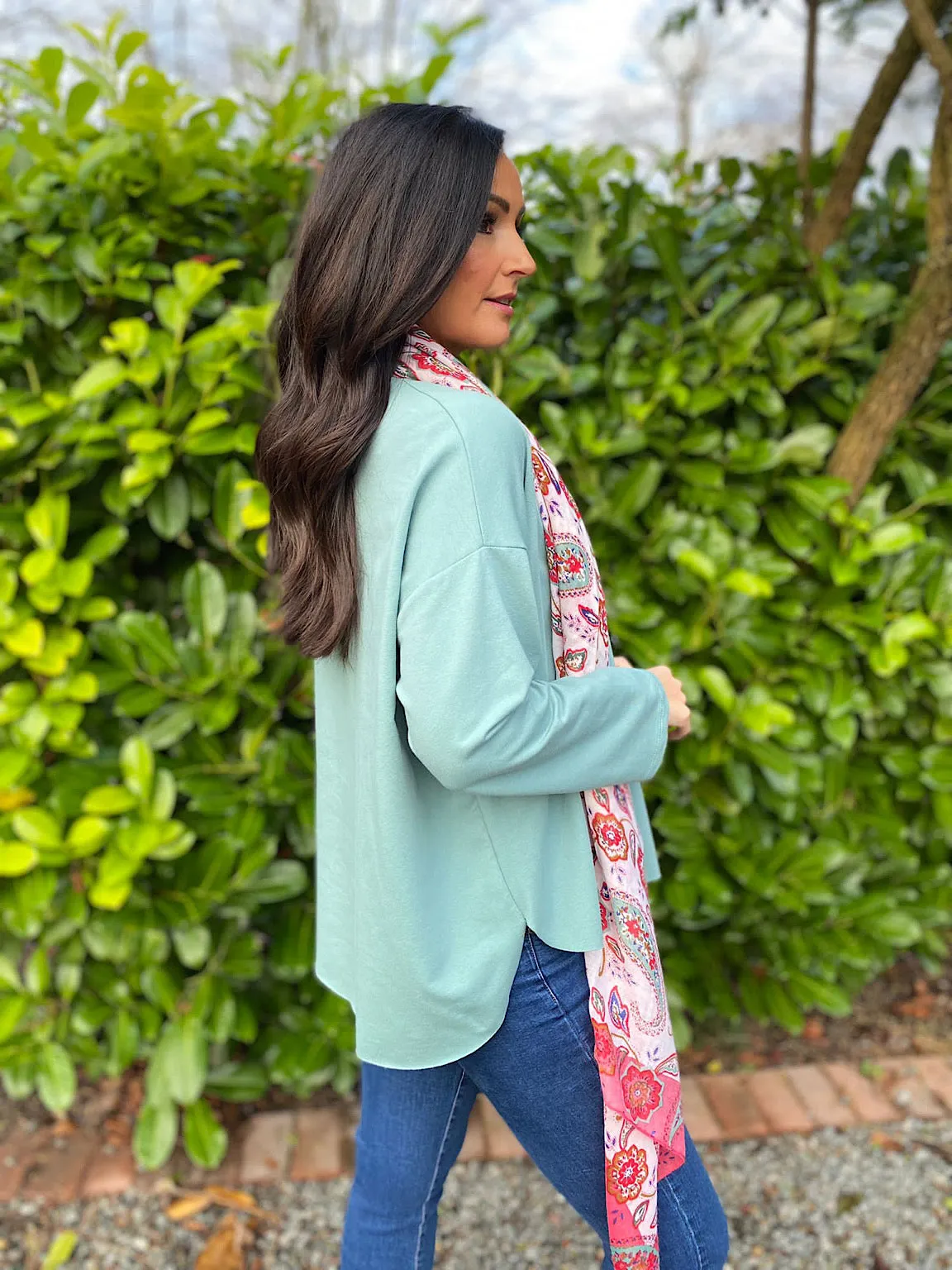 Sage Scoop Neck Jumper Trisha