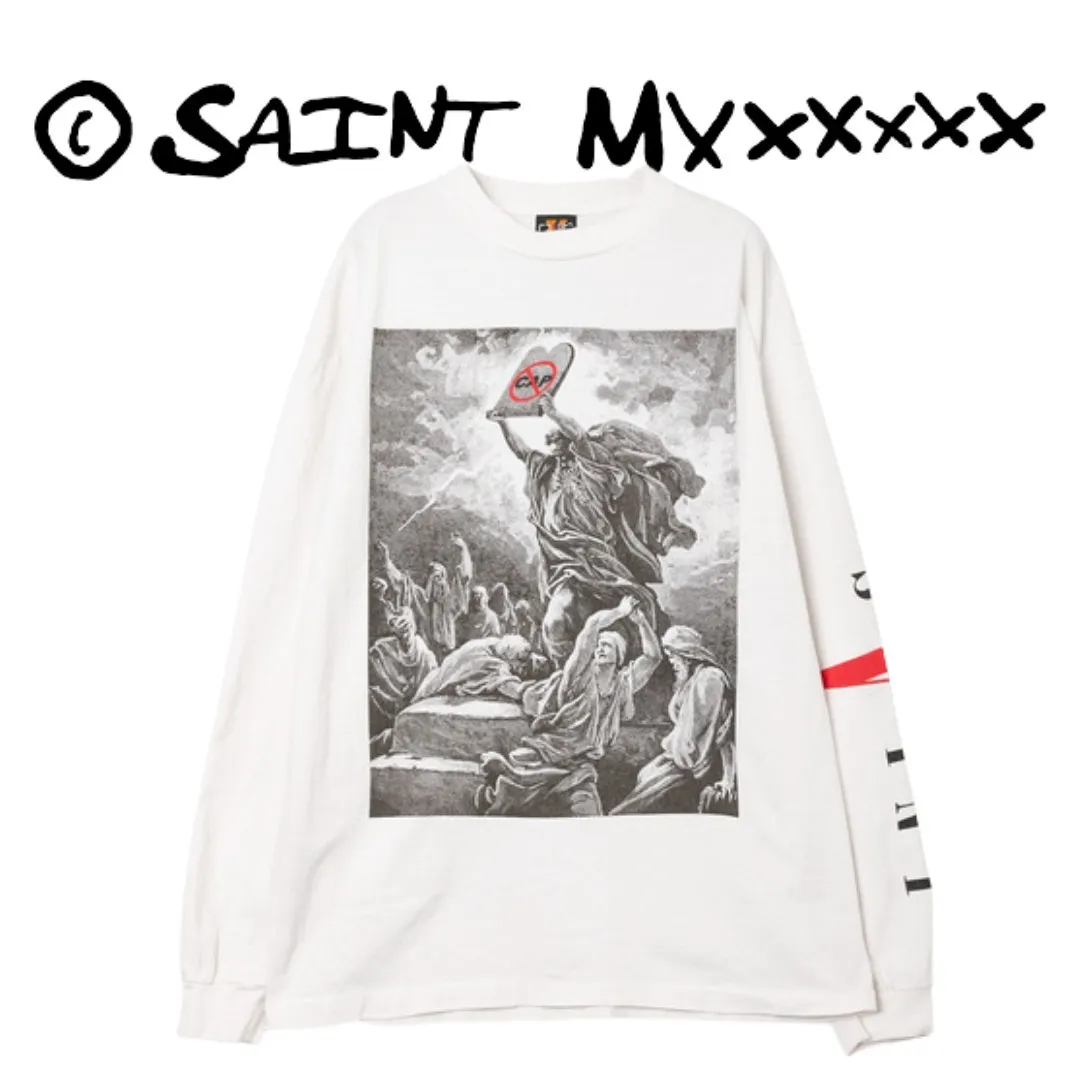 Saint Mxxxxxx  |Long Sleeves Cotton Long Sleeve T-shirt Logo