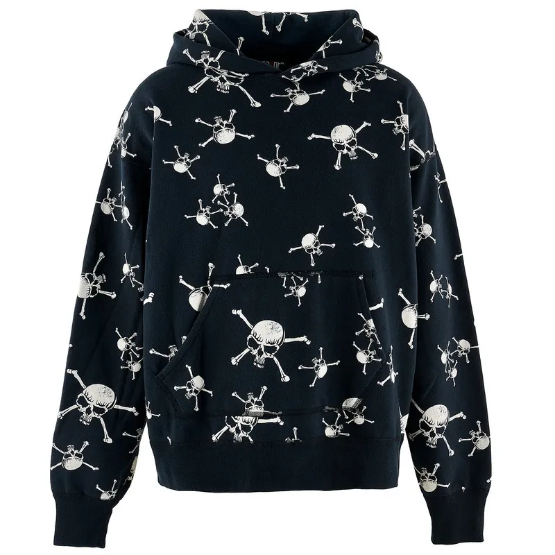 Saint Mxxxxxx  |Pullovers Skull Street Style Long Sleeves Cotton Hoodies