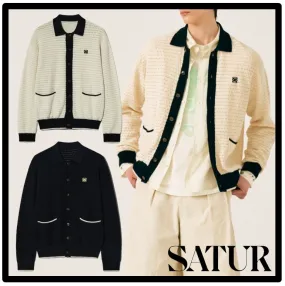 SATUR  |Street Style Logo Cardigans