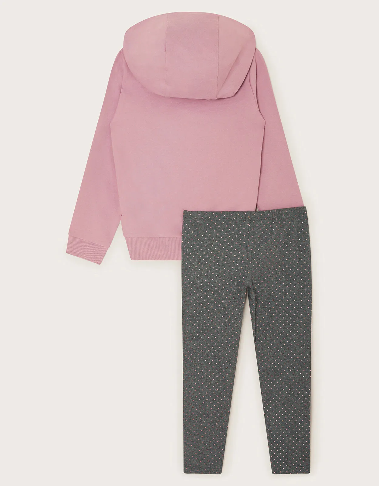 Sequin Hoodie and Leggings Set Pink