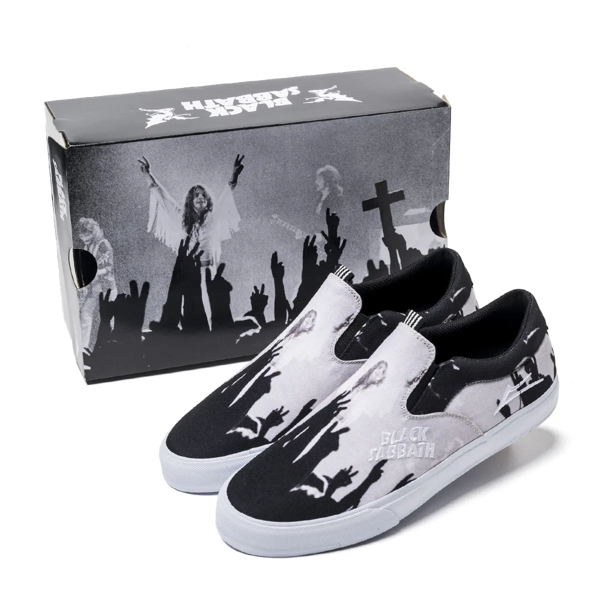 shoes Lakai x Black Sabbath - Master of Reality - Owen WOLF - black white canvas - ms4200232a03-blkwc  -  Metal-shop