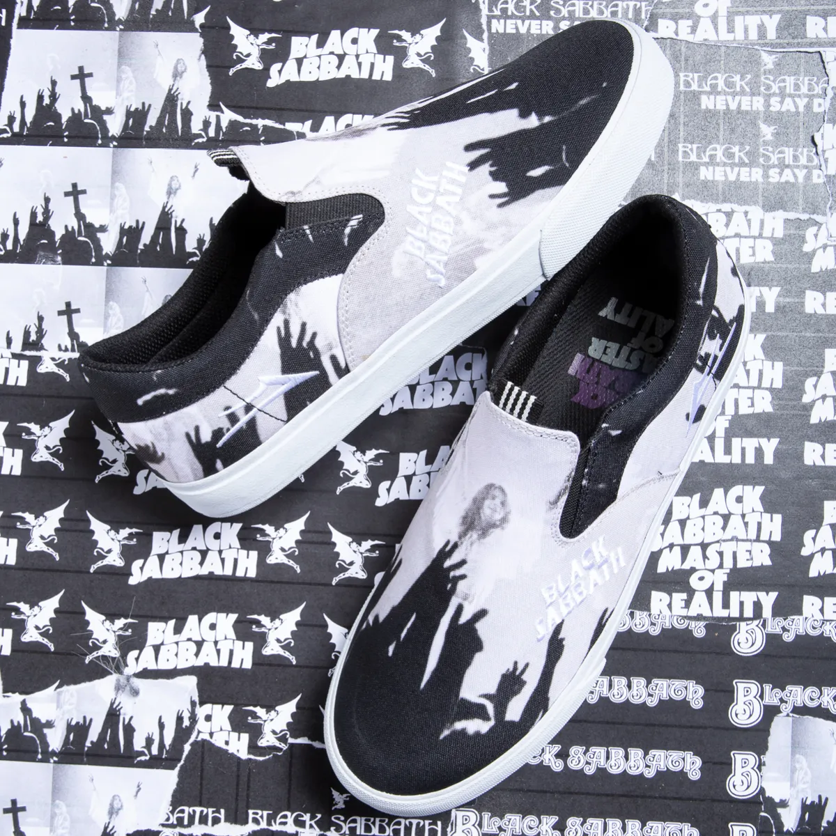 shoes Lakai x Black Sabbath - Master of Reality - Owen WOLF - black white canvas - ms4200232a03-blkwc  -  Metal-shop