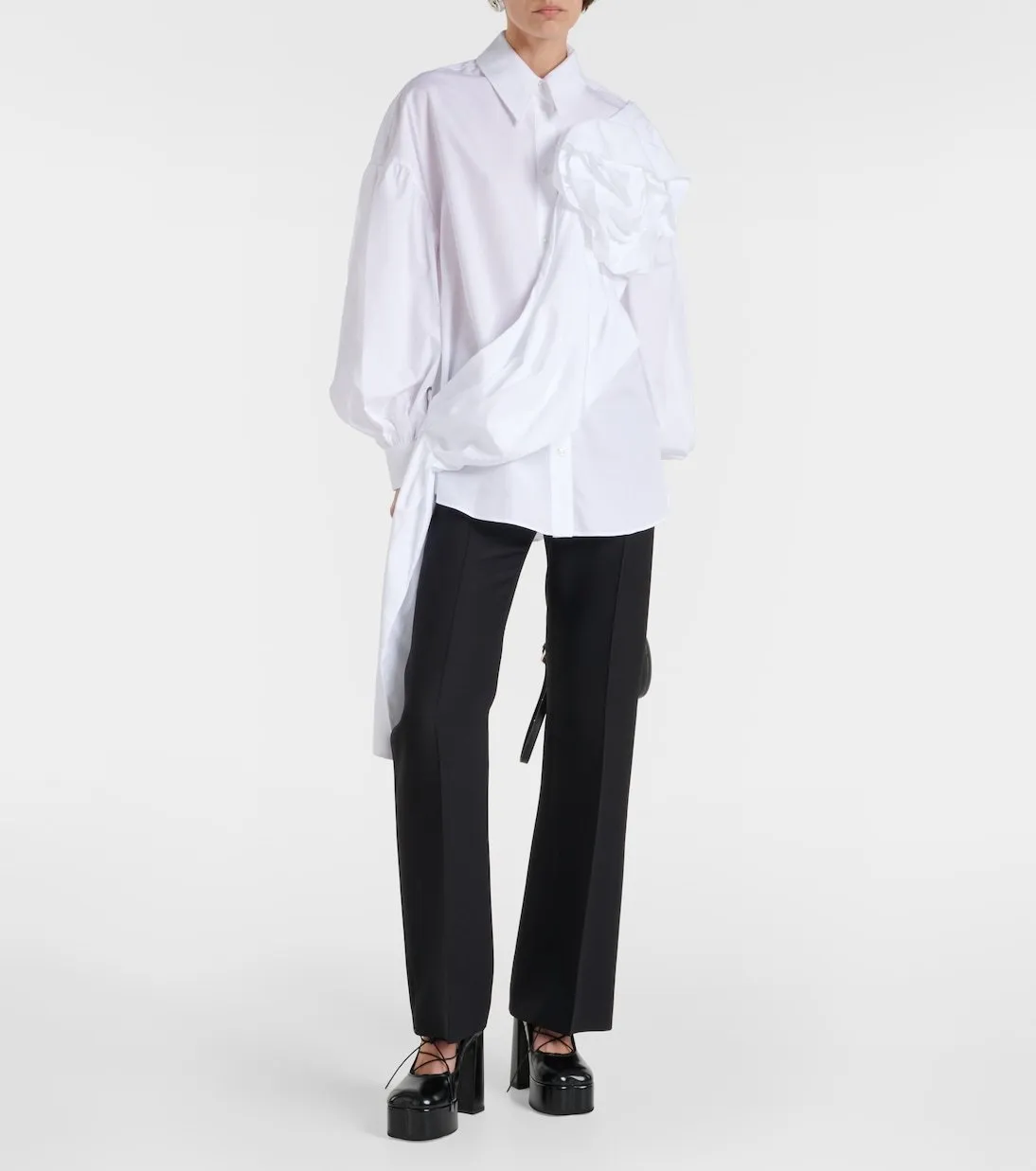 Simone Rocha  |Long Sleeves Plain Cotton Puff Sleeves Shirts & Blouses