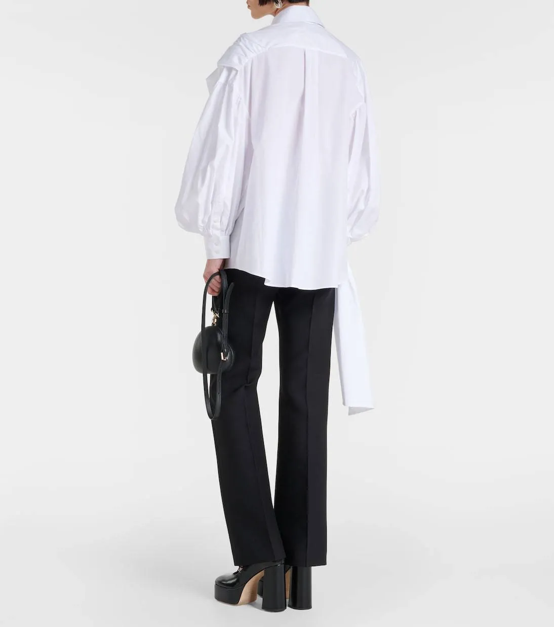 Simone Rocha  |Long Sleeves Plain Cotton Puff Sleeves Shirts & Blouses