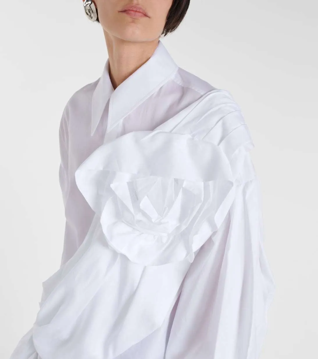 Simone Rocha  |Long Sleeves Plain Cotton Puff Sleeves Shirts & Blouses