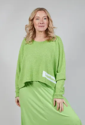 Slouch Fit Jumper in Lime Print