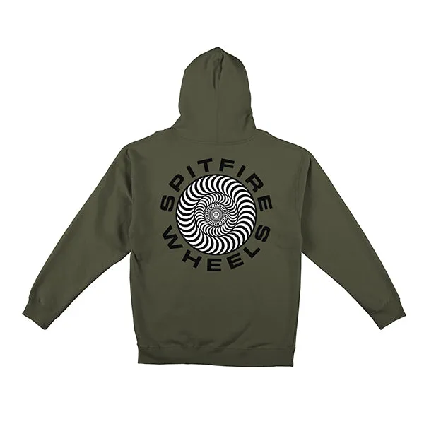 SPITFIRE CLASSIC '87 SWIRL FILL ZIP HOOD ARMY/BLACK