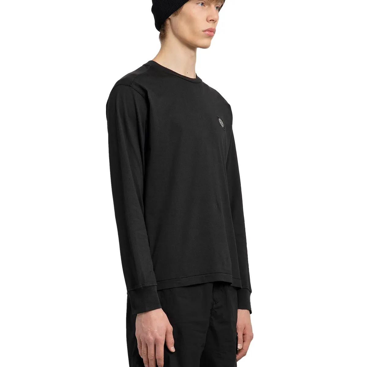 STONE ISLAND  |Crew Neck Long Sleeves Cotton Long Sleeve T-shirt Logo