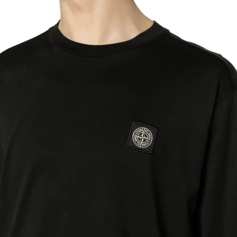 STONE ISLAND  |Crew Neck Long Sleeves Cotton Long Sleeve T-shirt Logo