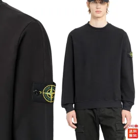 STONE ISLAND  |Crew Neck Pullovers Long Sleeves Cotton Logo Sweatshirts