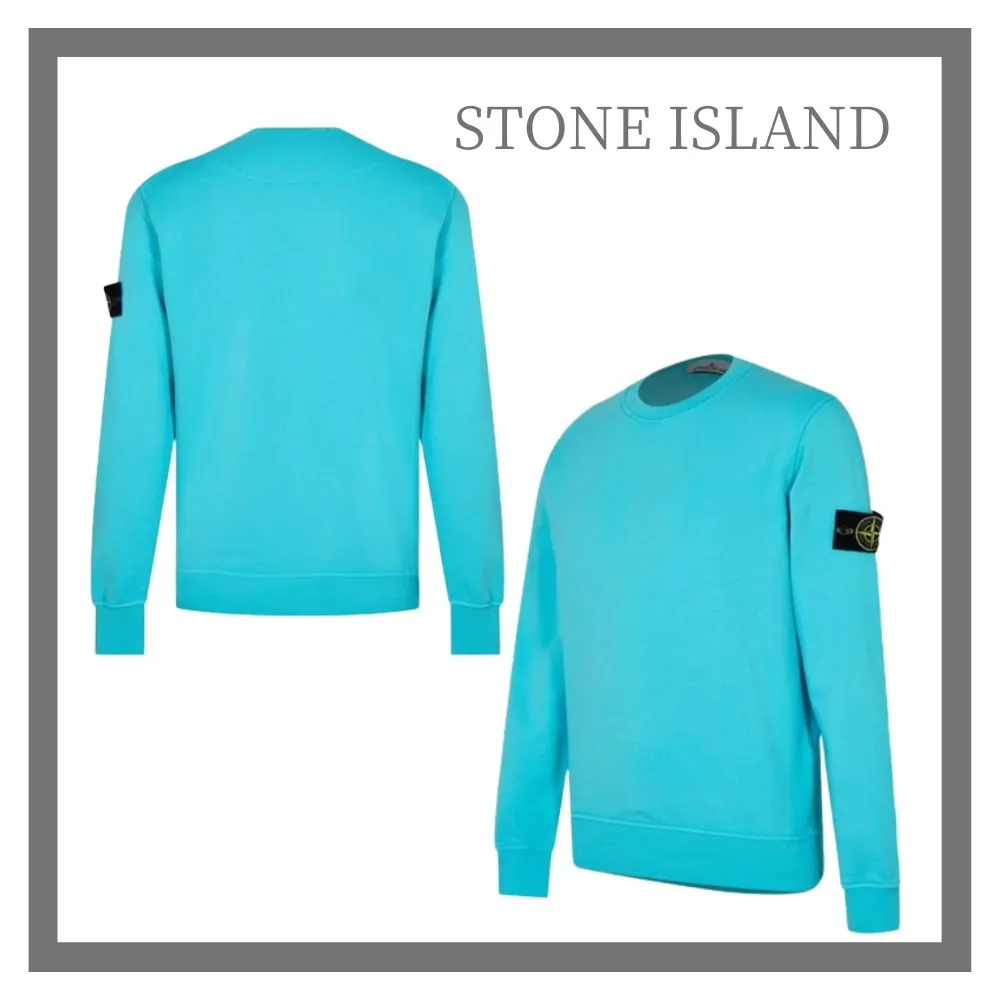 STONE ISLAND  |Crew Neck Pullovers Long Sleeves Plain Cotton