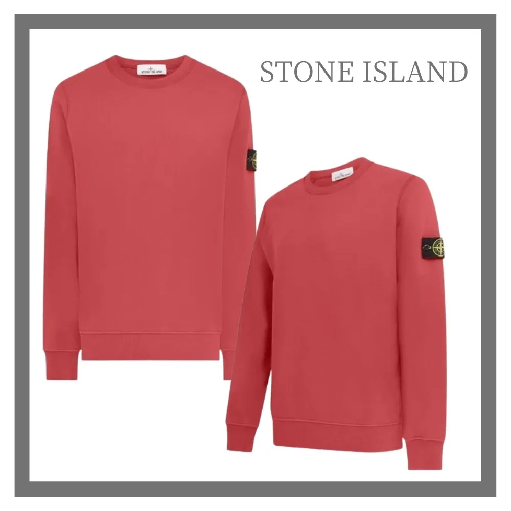 STONE ISLAND  |Crew Neck Pullovers Long Sleeves Plain Cotton