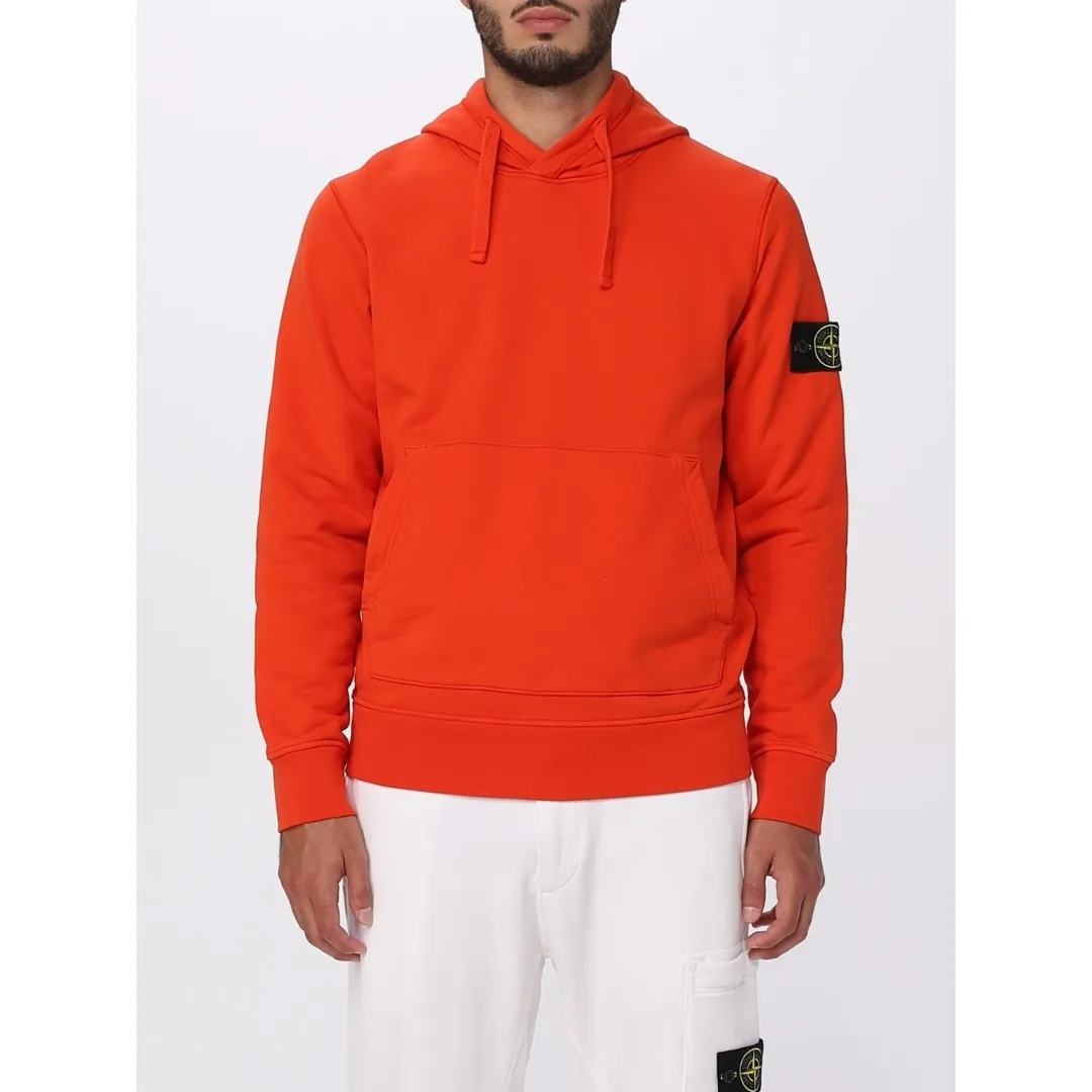 STONE ISLAND  |Street Style Long Sleeves Logos on the Sleeves Logo Hoodies