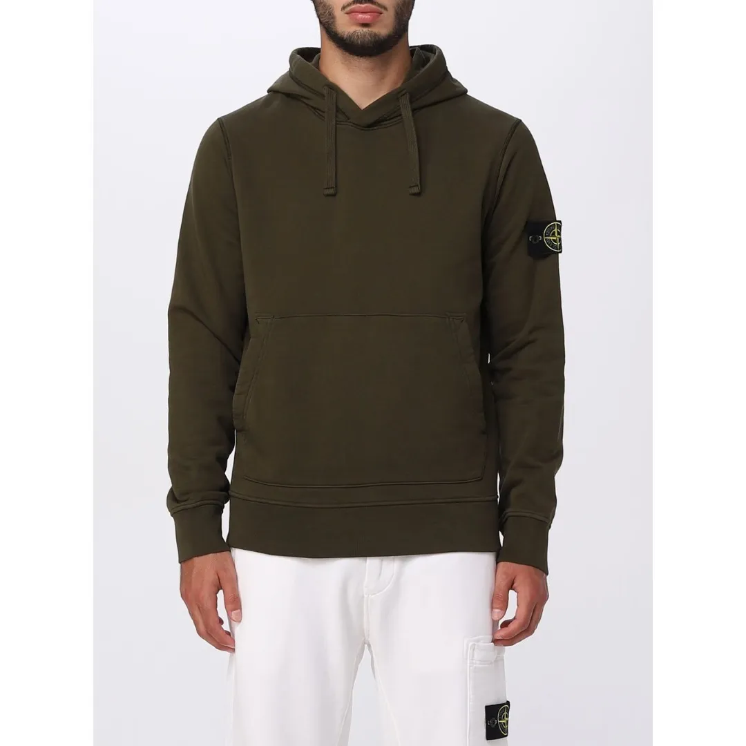 STONE ISLAND  |Street Style Long Sleeves Logos on the Sleeves Logo Hoodies