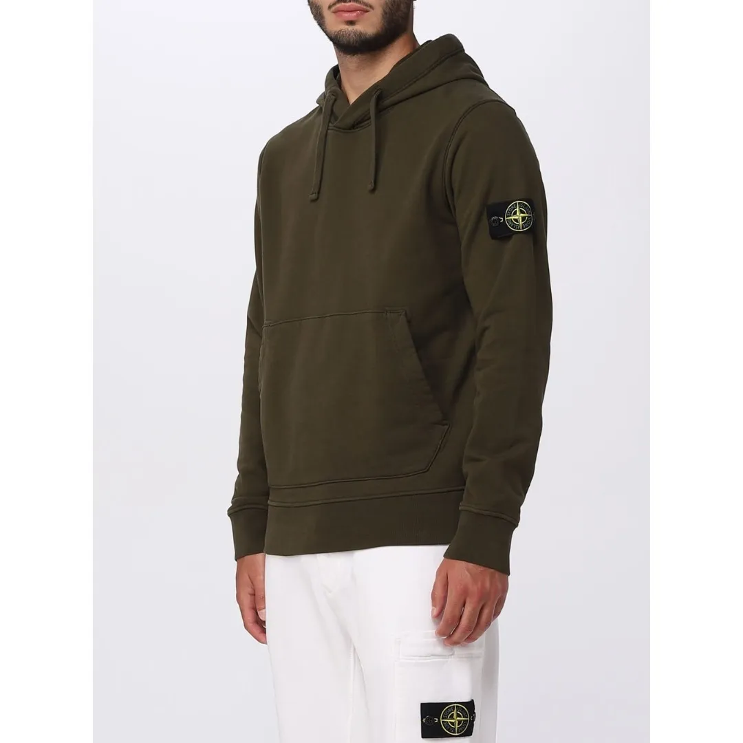 STONE ISLAND  |Street Style Long Sleeves Logos on the Sleeves Logo Hoodies