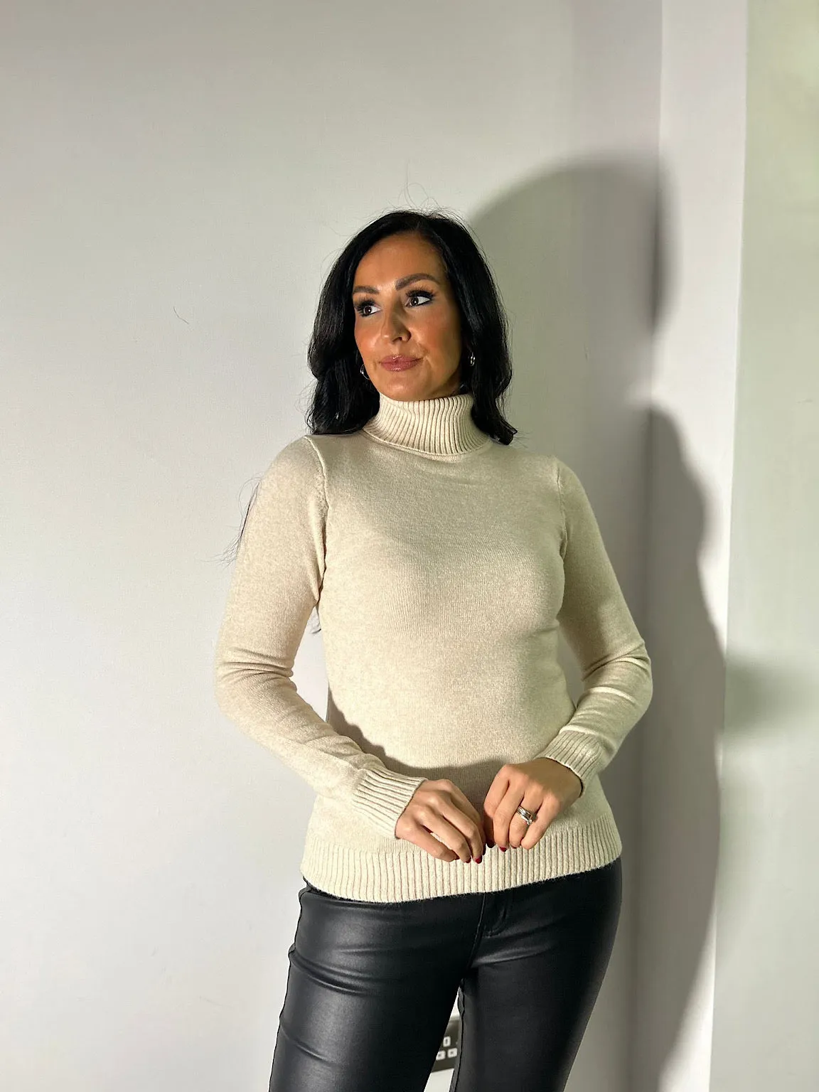 Stone Roll Neck Jumper Sonia