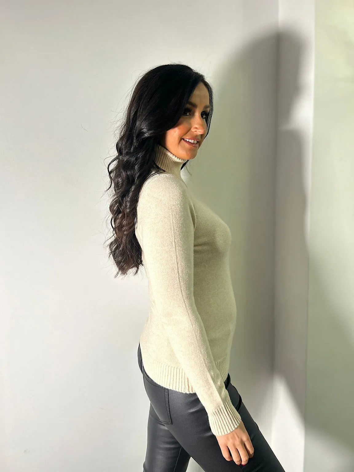 Stone Roll Neck Jumper Sonia