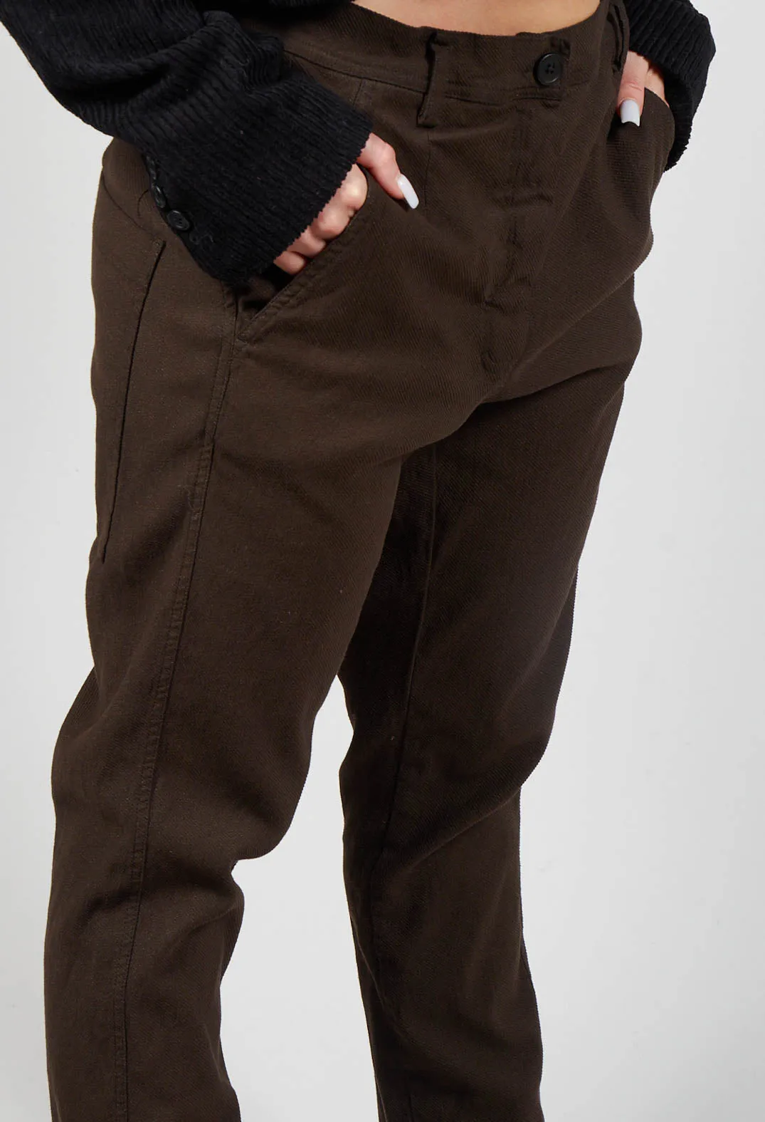 Straight Fit Trousers in Kaffee