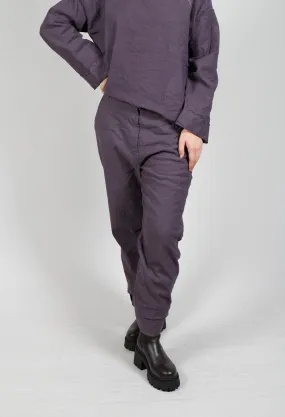 Straight Leg Trousers in Melanzana