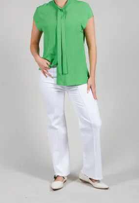 Straight Leg Trousers in White